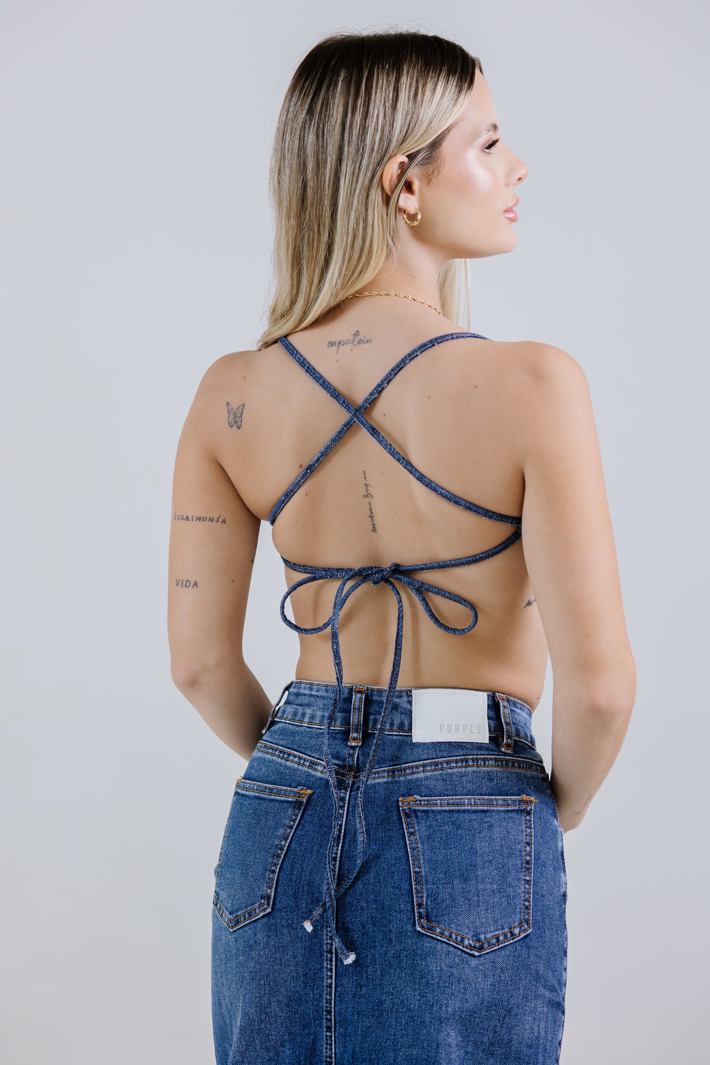 CROP TOP COPA DARK BLUE
