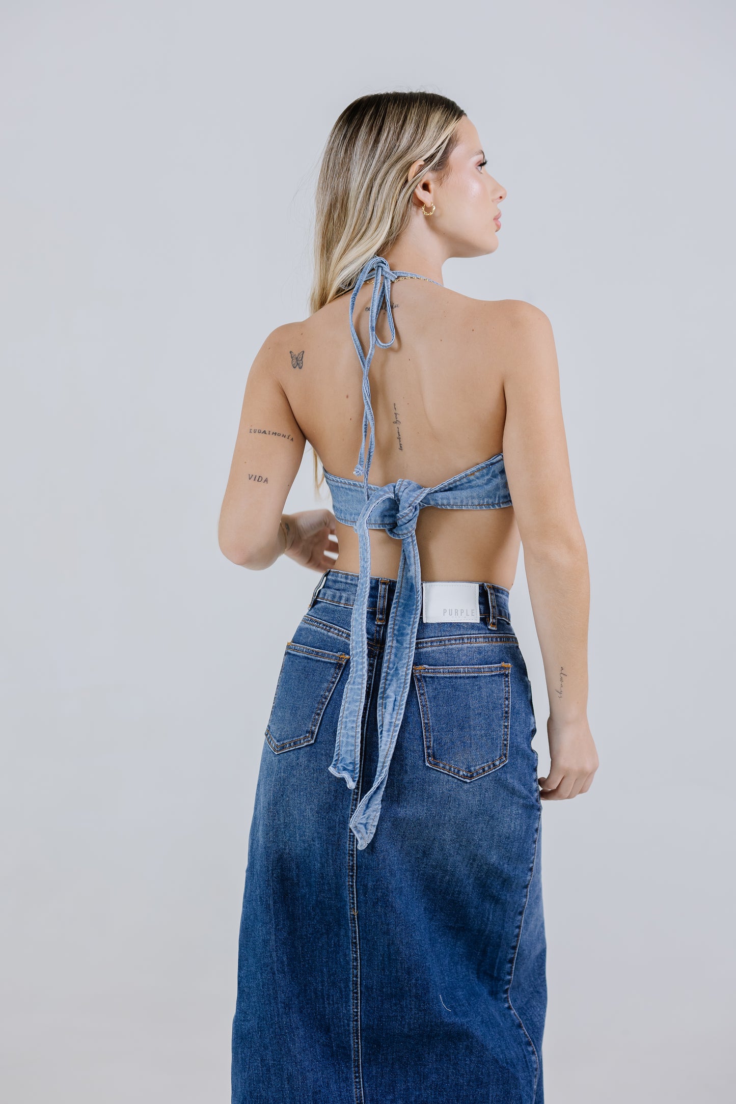 MAXI FALDA DENIM STRECH