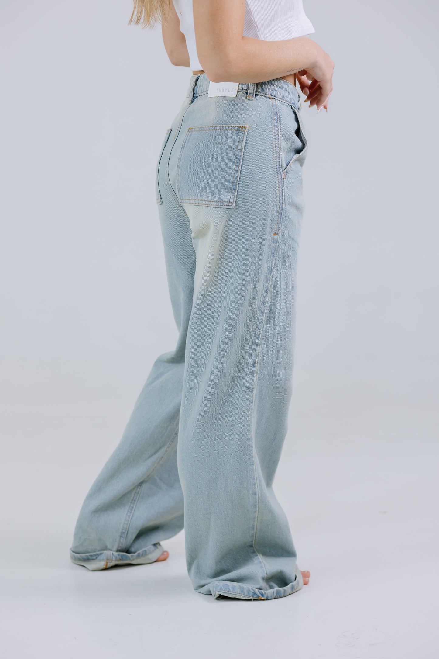 BAGGY JEANS DIRTY LIGHT BLUE
