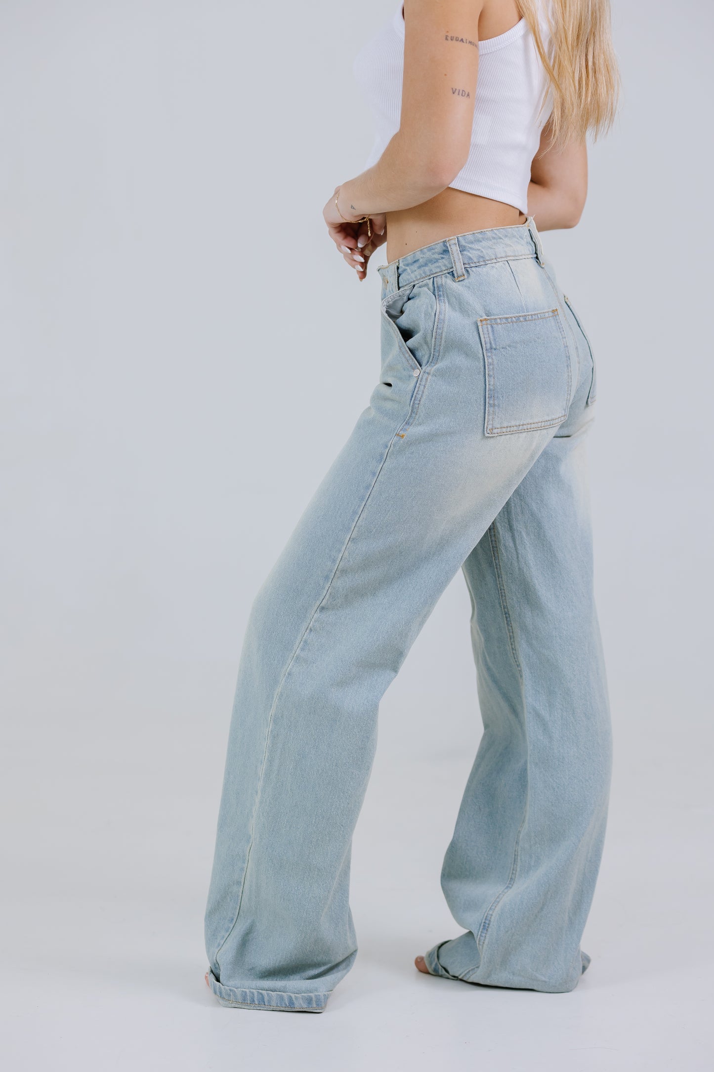 BAGGY JEANS DIRTY LIGHT BLUE