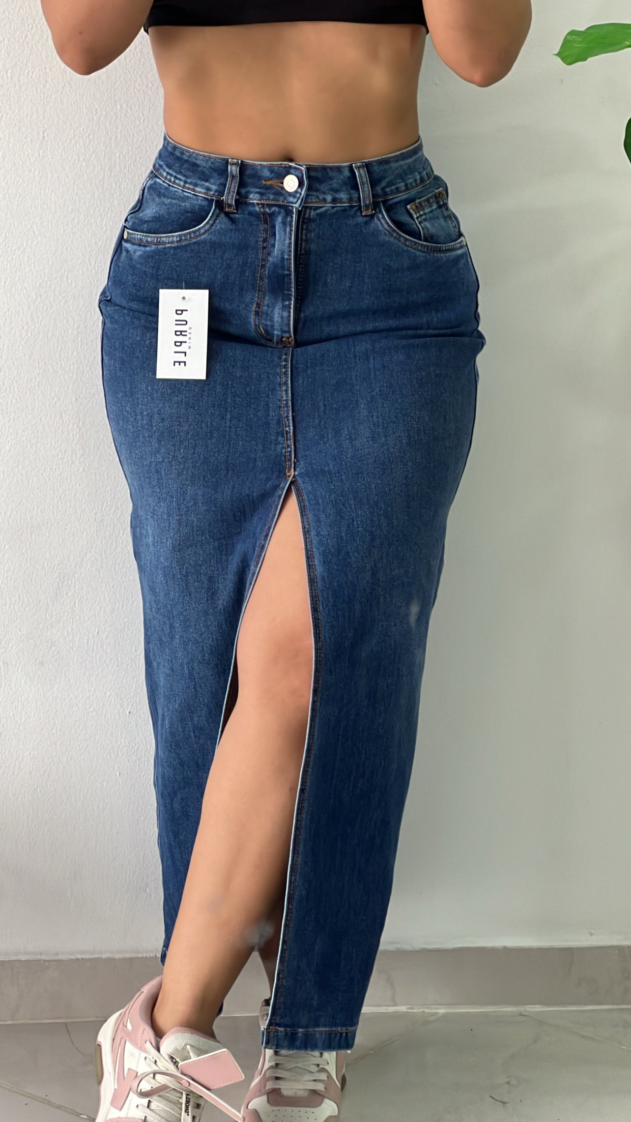 MAXI FALDA DENIM STRECH