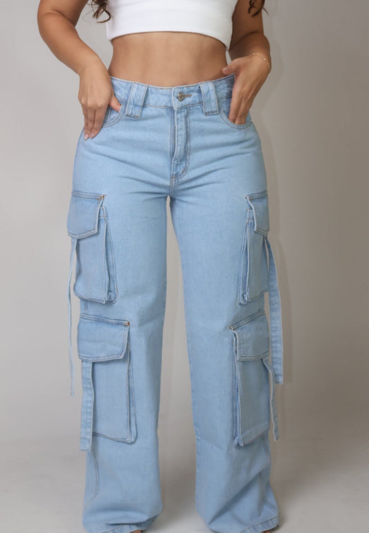 BAGGY CARGO LIGHT BLUE
