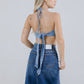 CROP TOP PAÑOLETA LIGHT BLUE