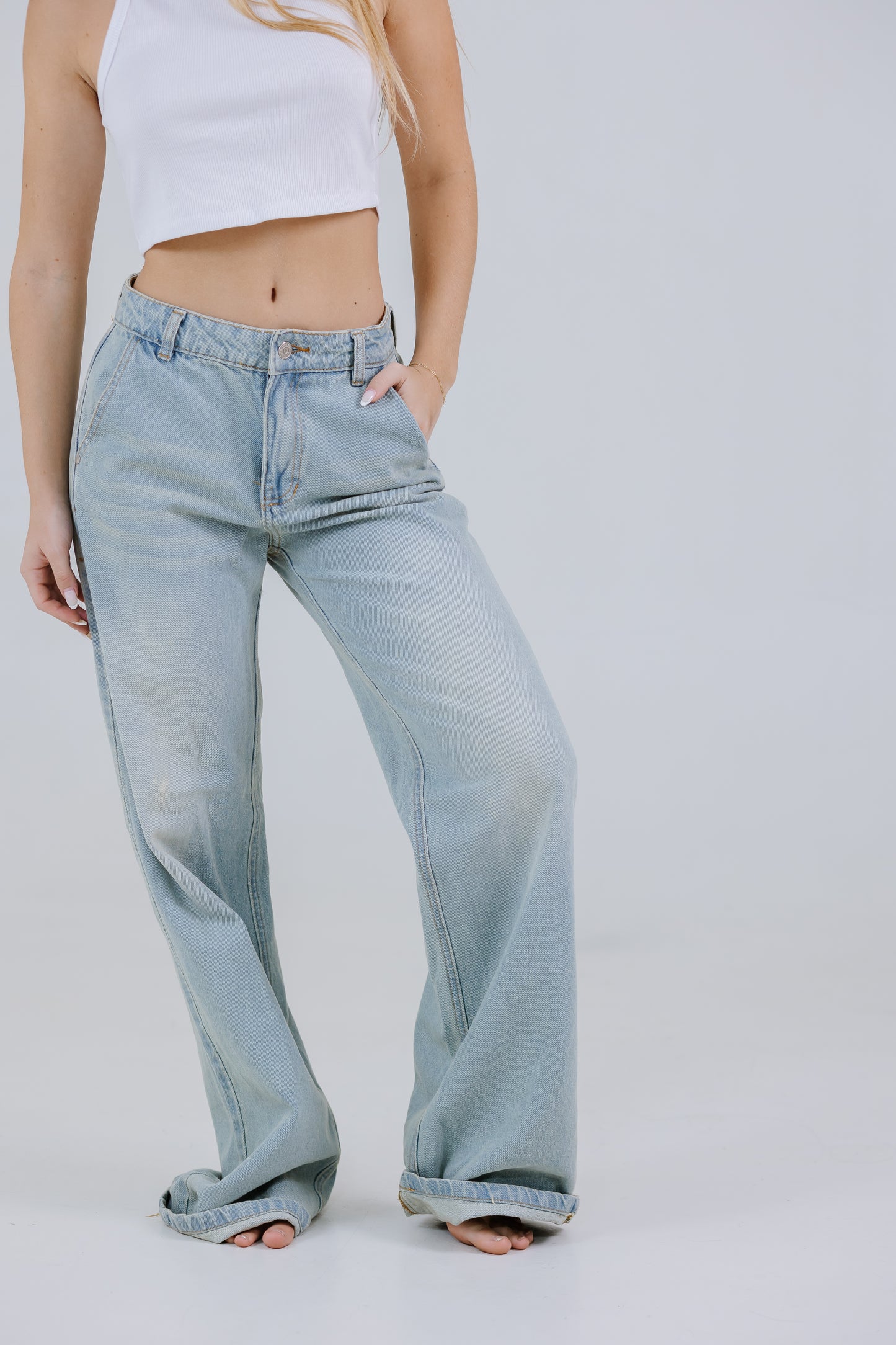 BAGGY JEANS DIRTY LIGHT BLUE