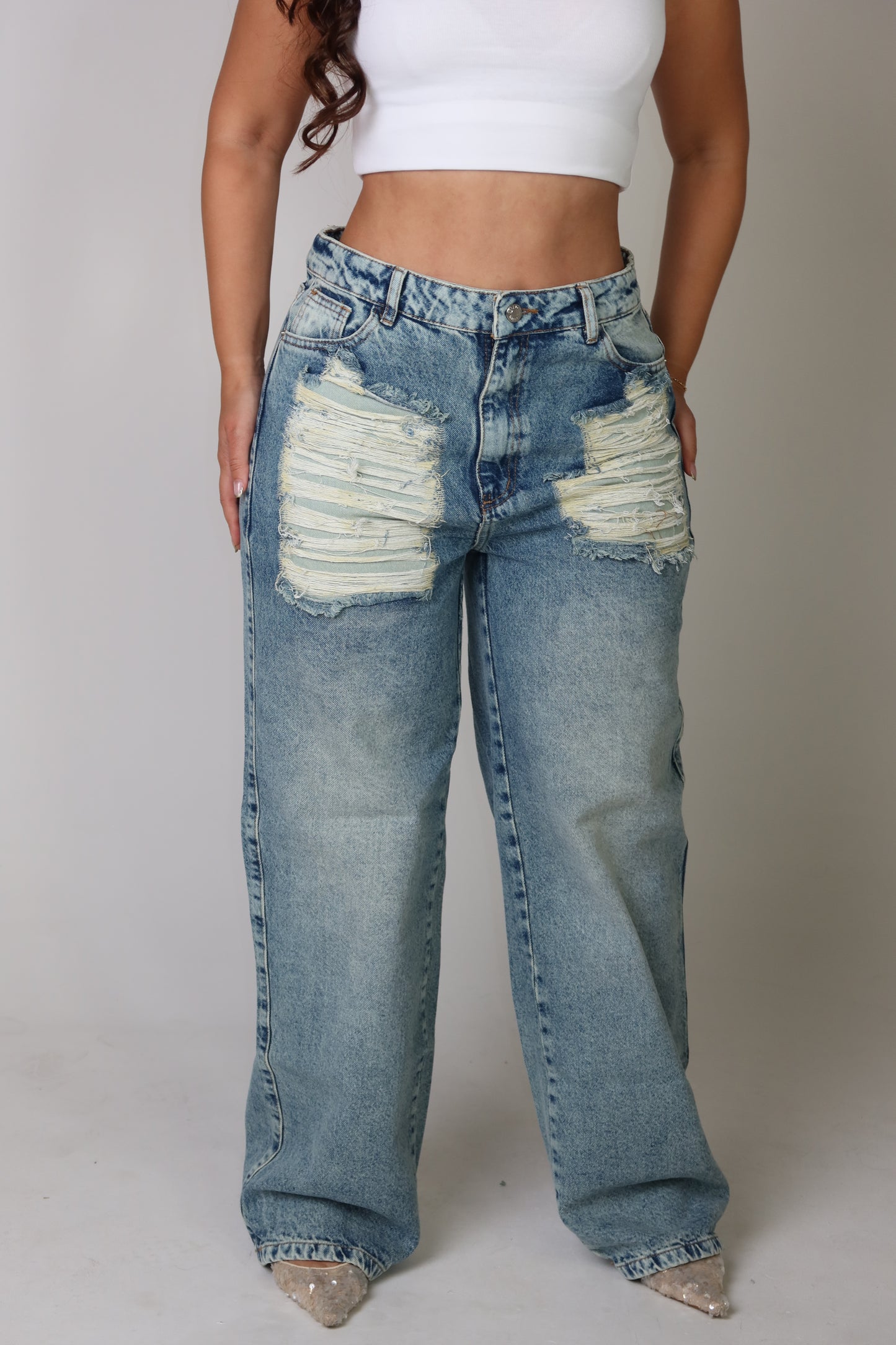 WIDE DESTROYED DIRTY WASH