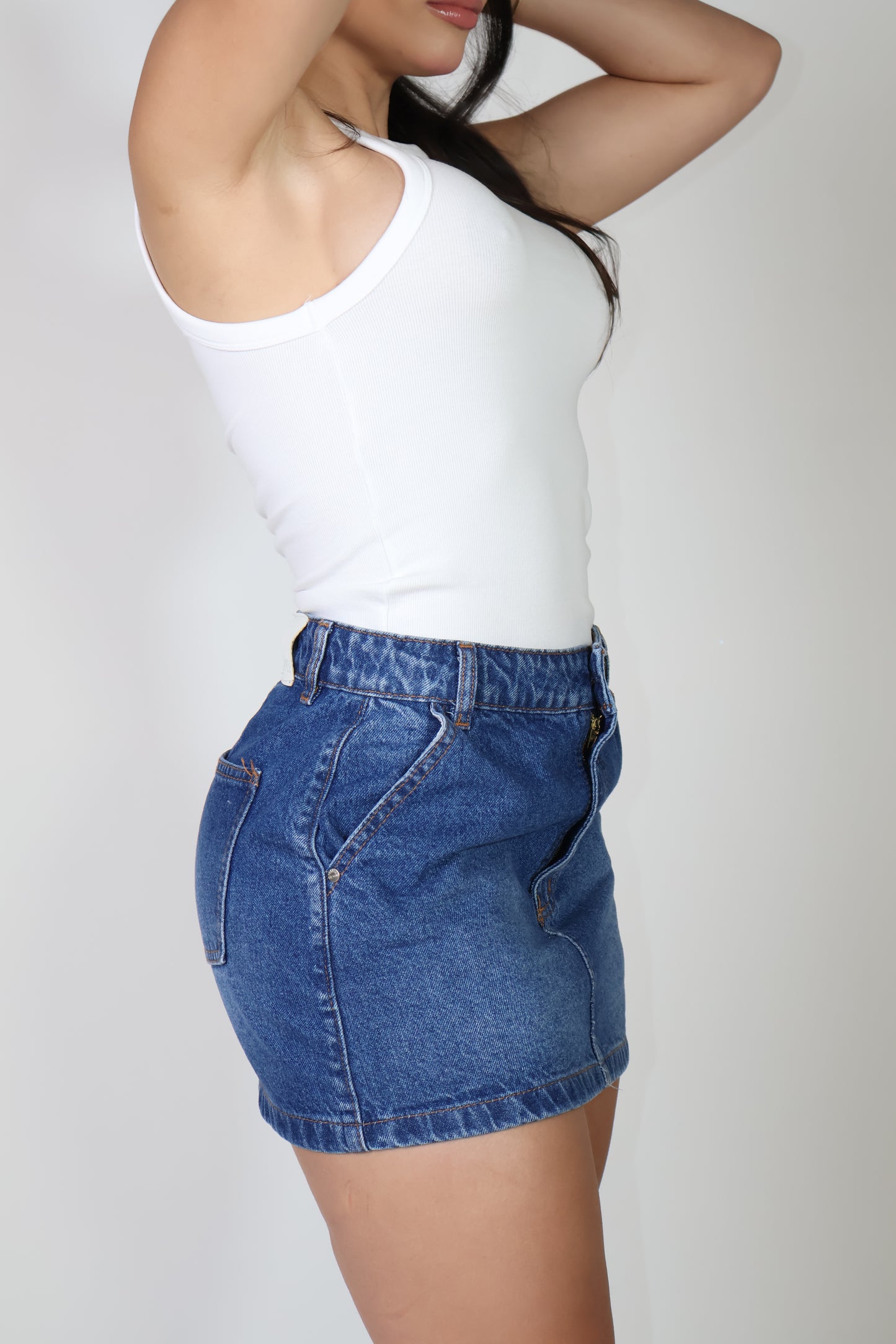 MINI FALDA DOBLAJE DARK BLUE