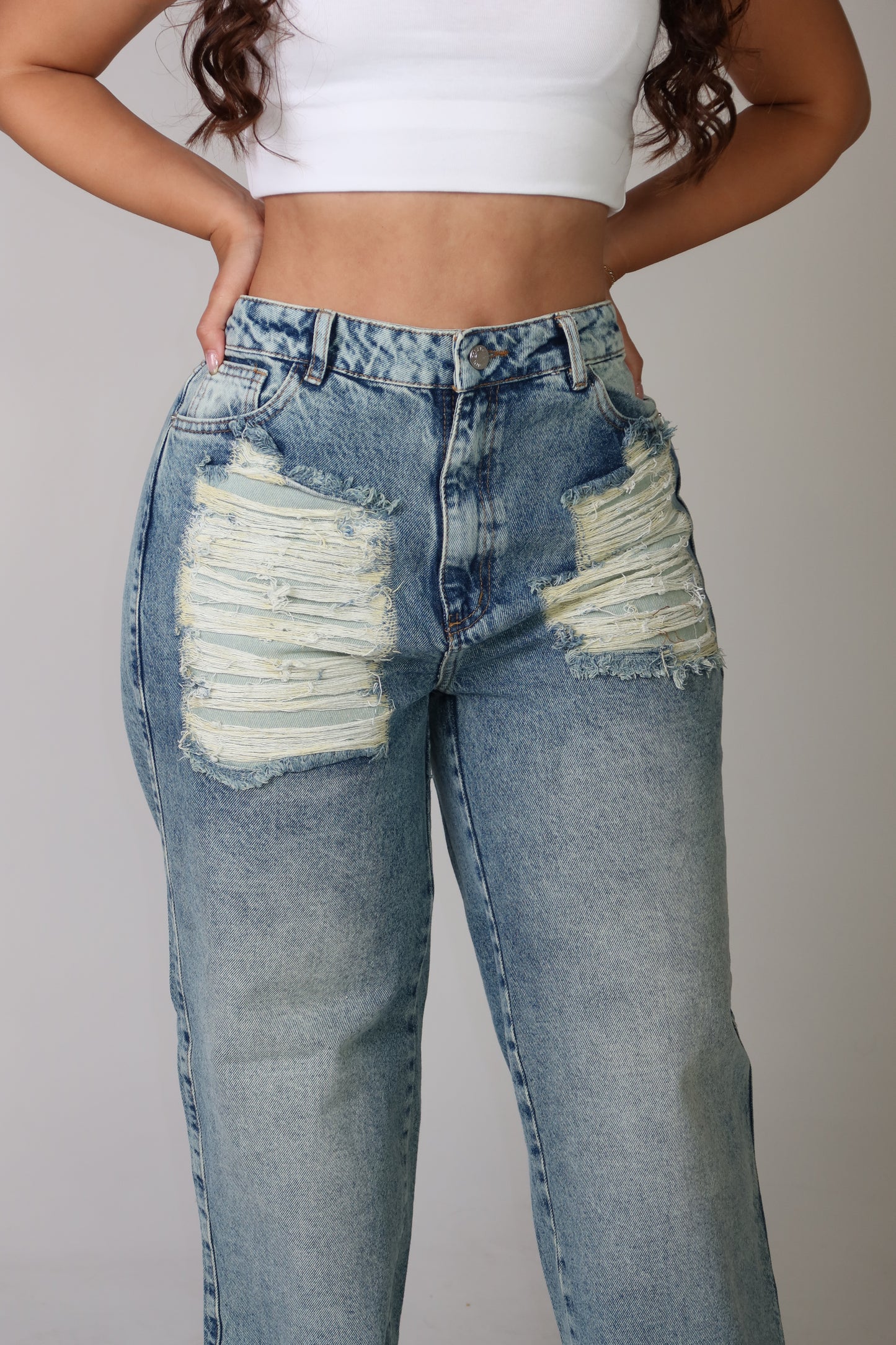 WIDE DESTROYED DIRTY WASH