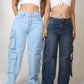 BAGGY CARGO LIGHT BLUE