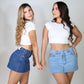 MINI FALDA FLECOS MEDIUM BLUE