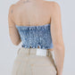 CROP TOP BOTONES DOBLAJE LIGHT BLUE