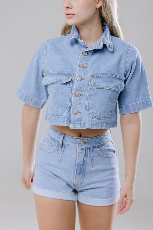 SHORT TEXAS LIGHT BLUE